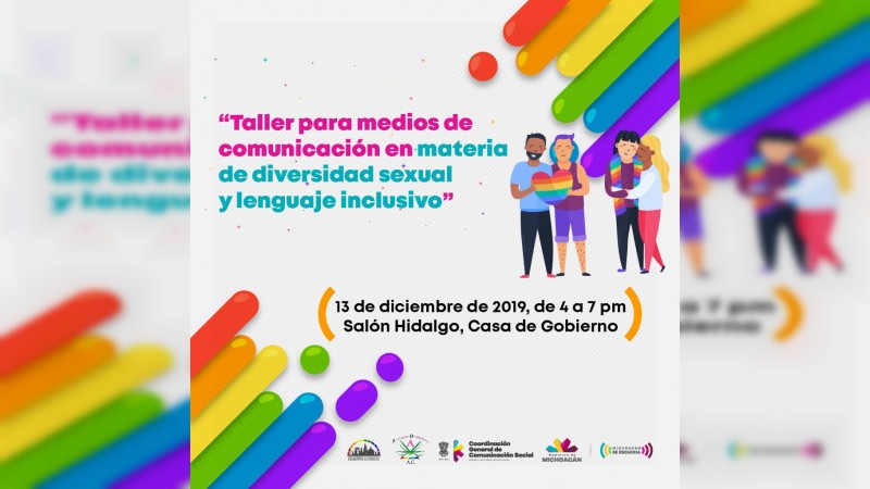 Este viernes, taller sobre lenguaje inclusivo y de diversidad sexual, dirigido a medios de comunicación: CGCS