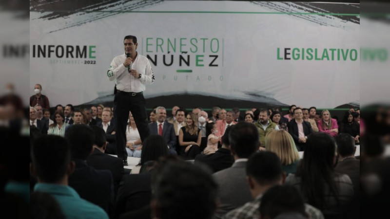 Con informe legislativo, Ernesto Núñez refrenda su vocación parlamentaria