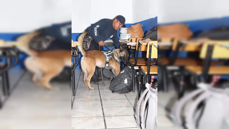 Efectúan Mochila Segura, en escuelas de Uruapan 