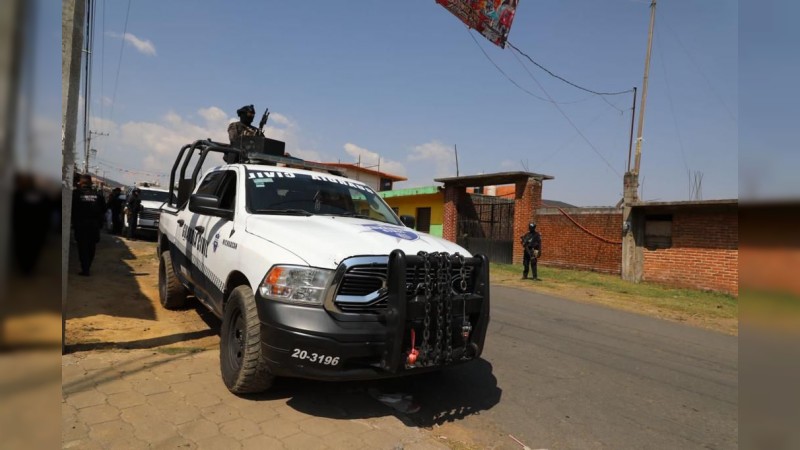 Instalan destacamento de seguridad en la localidad de Quinceo, en Paracho