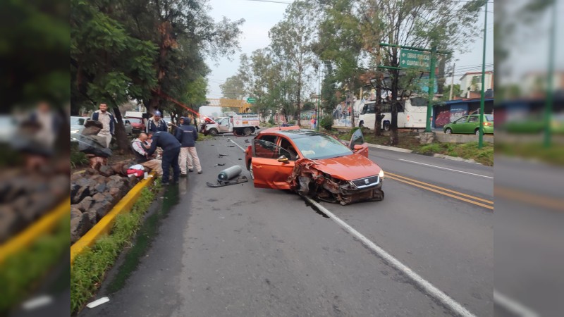 Se registra choque múltiple, en Morelia  