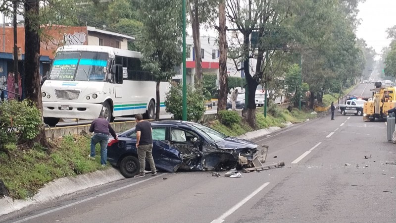 Se registra choque múltiple, en Morelia  