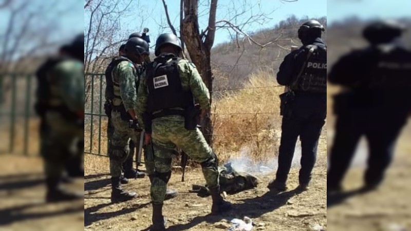 Guardia Nacional revienta otro narcocampamento, en Tiquicheo