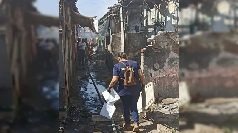 Uruapan: tras discusión, sujeto incendia cuarto con su padre en el interior