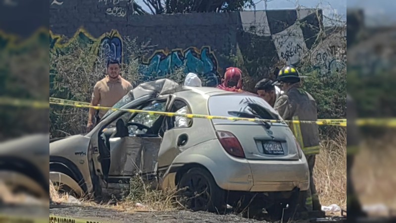 Perece joven tras choque automovilístico, en Morelia 