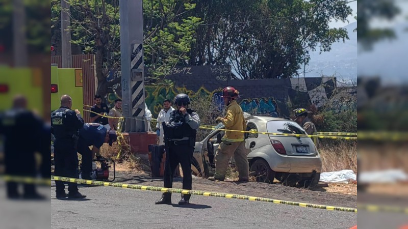 Perece joven tras choque automovilístico, en Morelia 