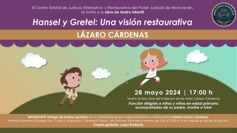 Niñez de Lázaro Cárdenas podrá disfrutar de la obra Hansel y Gretel