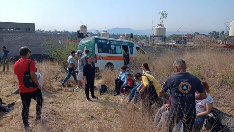 Deja 12 heridos percance de unidad de transporte, en Tarímbaro