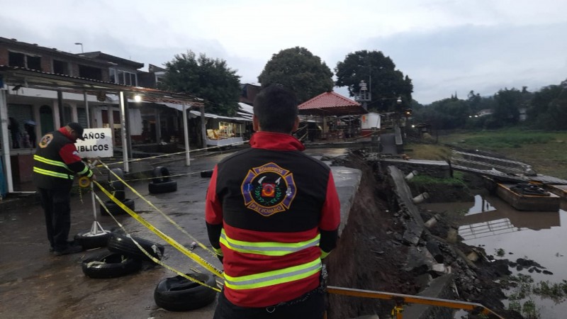 Cierran temporalmente Muelle General de Pátzcuaro por derrumbe