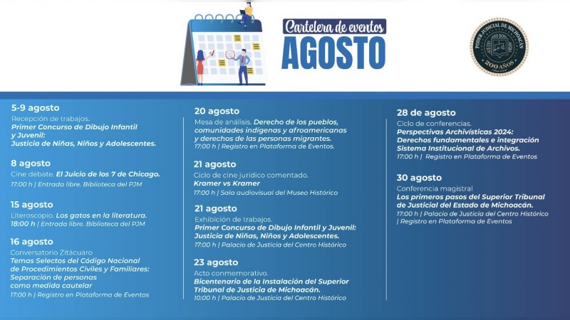 Agosto, mes del aniversario de la Instalación del STJE