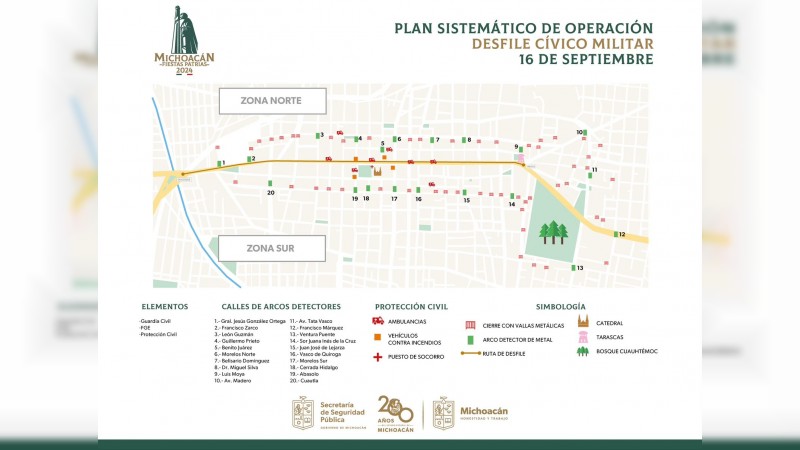 Ubica los 20 accesos controlados, para ingresar al Centro Histórico