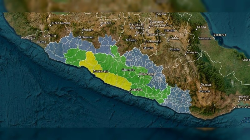 Emiten alerta preventiva para 20 municipios de Michoacán por "John"