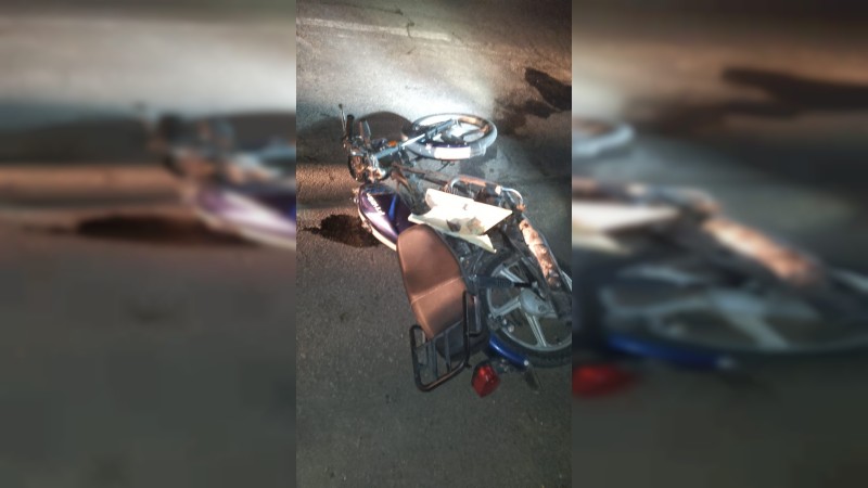 Dos accidentes en motocicleta, dejan 3 heridos, en Apatzingán  