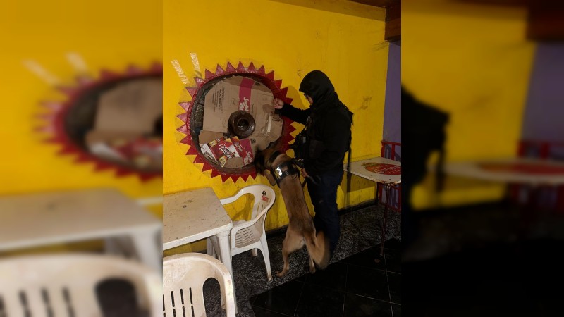 Catean bar en el que se decomisaron 600 dosis de narcótico, en Michoacán 