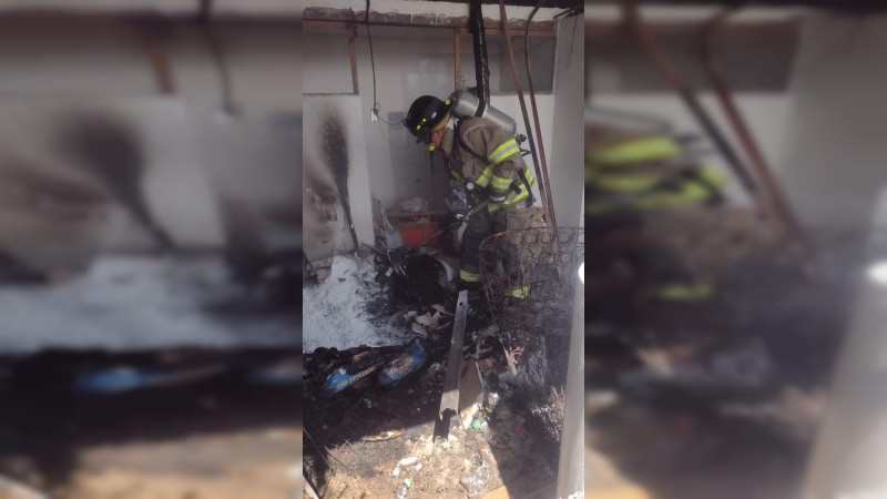 Se incendia vivienda, en el Centro de Morelia 