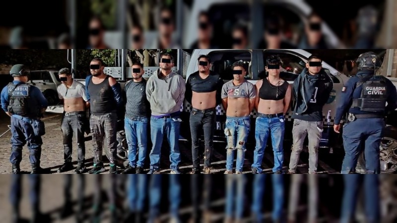 Cae grupo de presuntos delincuentes, en Cuitzeo; les aseguran armas  