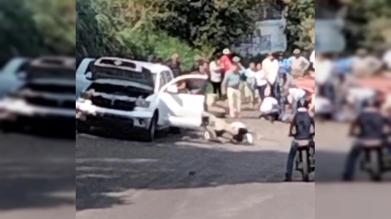 Estalla camioneta cargada con pirotecnia, en Tacámbaro; hay 9 heridos 