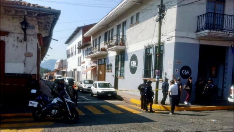 Matan a tiros a hombre, en el Centro de Uruapan 