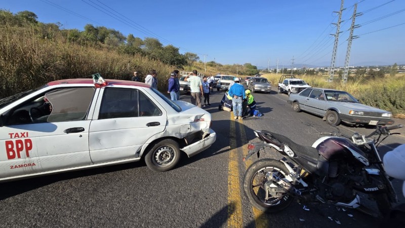 Motociclista queda herido tras chocar con un taxi, en Zamora 