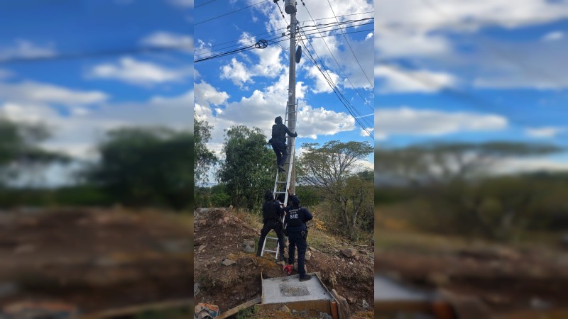 Desmantelan centro de monitoreo delictivo en Huandacareo