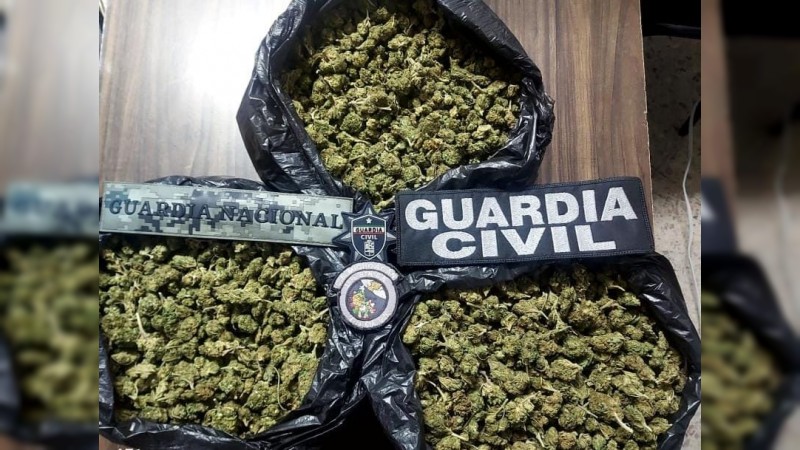 Atrapan a hombre con 3 kilos de mariguana, en Morelia 