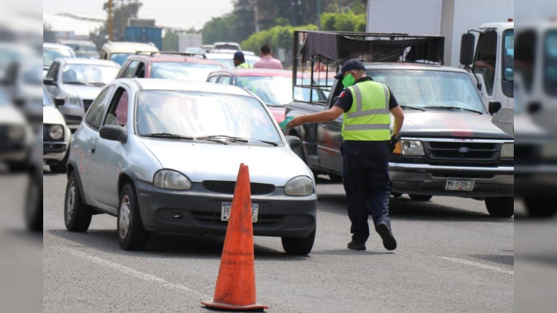 Con Bandera Amarilla, mantiene SSP acciones preventivas contra el COVID-19 en Morelia 