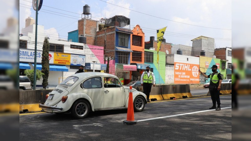 Con Bandera Amarilla, mantiene SSP acciones preventivas contra el COVID-19 en Morelia 