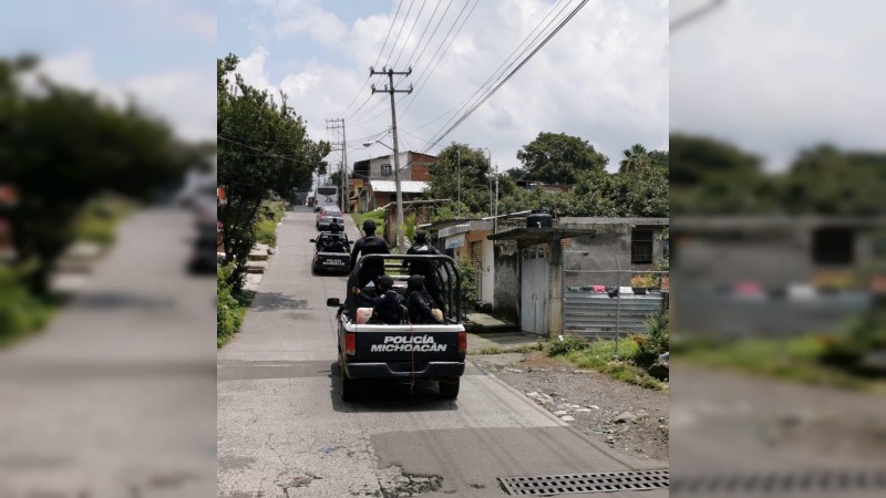 Detienen a presunto delincuente, tras operativo en Uruapan