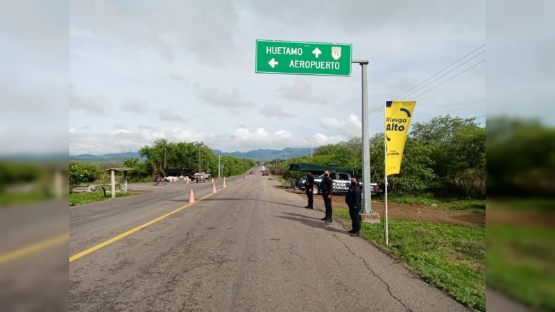 Colocan Bandera Amarilla en Huetamo; intensifica SSP acciones preventivas ante el COVID-19