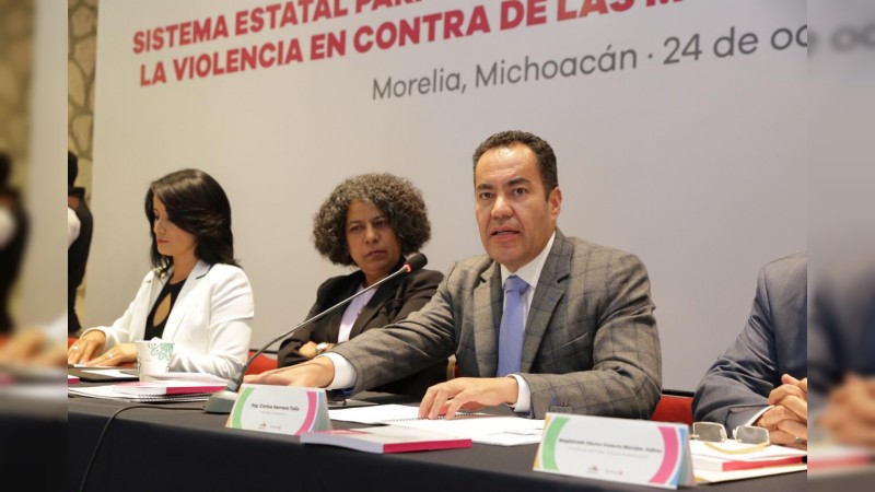 En Michoacán, cero tolerancia a la violencia contra la mujer: Carlos Herrera