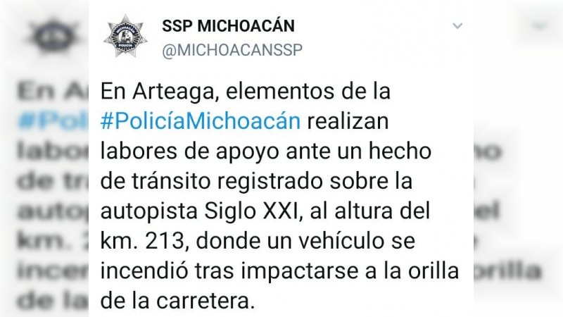 Se incendia tráiler en autopista Siglo XXI; cierran circulación