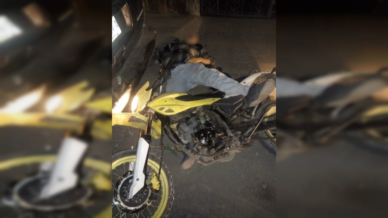 Ultiman a tiros a motociclista, en el Centro de Tangancícuaro 